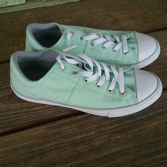 Converse Mint Green Sneakers Size 5 - Picture 2 of 7